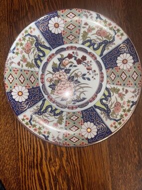 Japanese hand painted Red Square Ceramic stamp Decorative Plate -